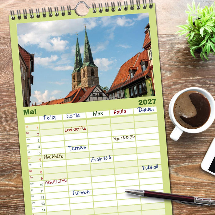 Historisches Quedlinburg - Sachsen-Anhalt (CALVENDO Familienplaner 2027)
