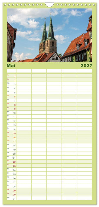 Historisches Quedlinburg - Sachsen-Anhalt (CALVENDO Familienplaner 2027)