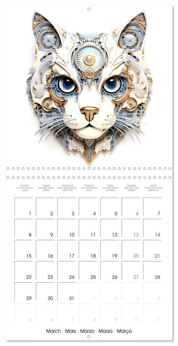 Félins Steampunk (CALVENDO Calendrier mensuel 2027)
