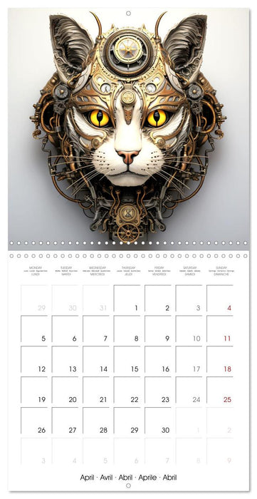Félins Steampunk (CALVENDO Calendrier mensuel 2027)