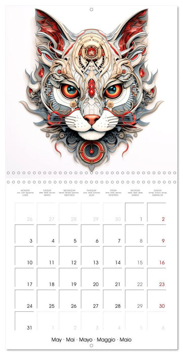 Félins Steampunk (CALVENDO Calendrier mensuel 2027)