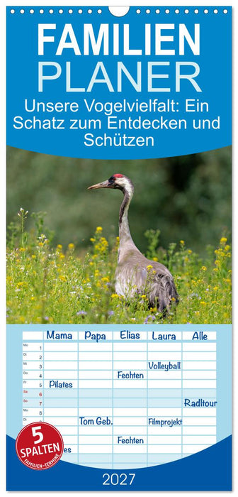 Unsere Vogelvielfalt: Ein Schatz zum Entdecken und Schützen (CALVENDO Familienplaner 2027)