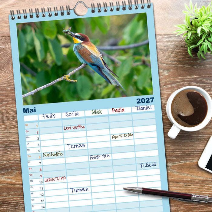 Unsere Vogelvielfalt: Ein Schatz zum Entdecken und Schützen (CALVENDO Familienplaner 2027)