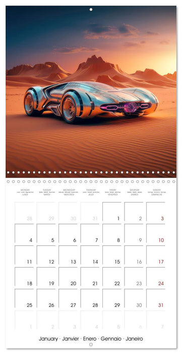 Voitures futuristes étonnantes (CALVENDO Calendrier mensuel 2027)
