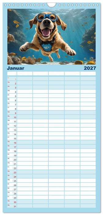 Hunde abgetaucht (CALVENDO Familienplaner 2027)