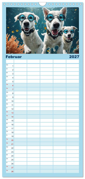Hunde abgetaucht (CALVENDO Familienplaner 2027)