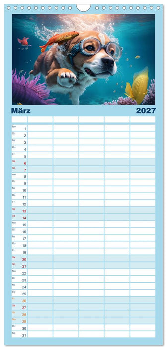 Hunde abgetaucht (CALVENDO Familienplaner 2027)