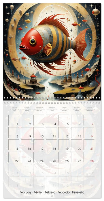 Les aventures des poissons d'acier (CALVENDO Calendrier mensuel 2027)