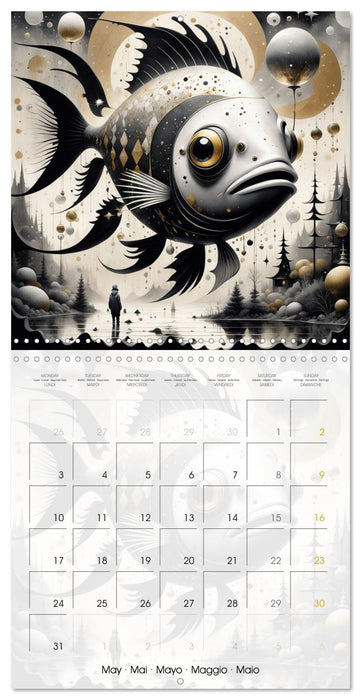 Les aventures des poissons d'acier (CALVENDO Calendrier mensuel 2027)
