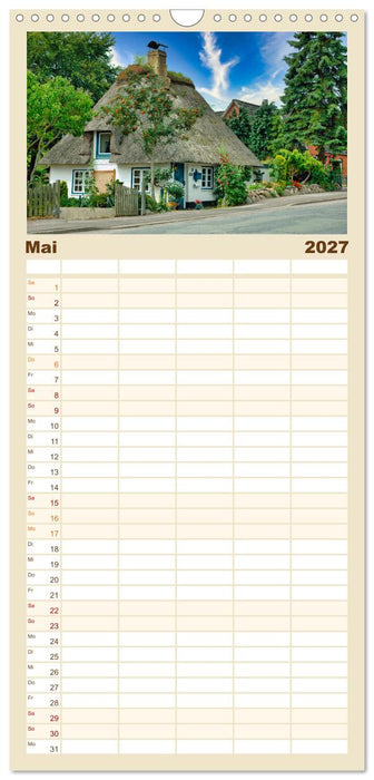 Idyllische Reetdachhäuser (CALVENDO Familienplaner 2027)