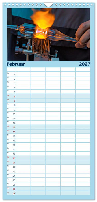 Glasblasen filigranes Handwerk (CALVENDO Familienplaner 2027)