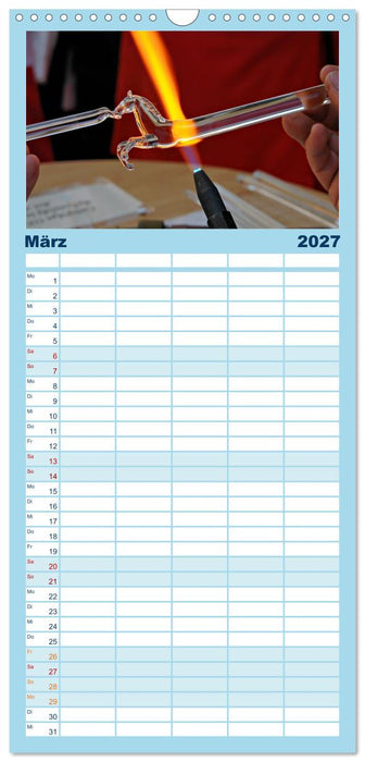 Glasblasen filigranes Handwerk (CALVENDO Familienplaner 2027)
