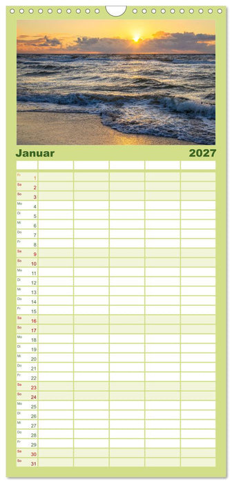 Stimmungsvolle Küstenmomente (CALVENDO Familienplaner 2027)