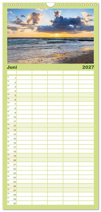 Stimmungsvolle Küstenmomente (CALVENDO Familienplaner 2027)