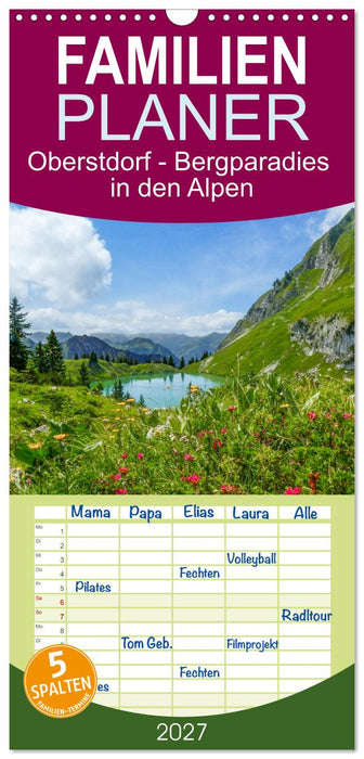 Oberstdorf - Bergparadies in den Alpen (CALVENDO Familienplaner 2027)