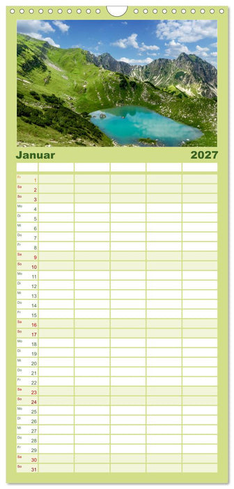 Oberstdorf - Bergparadies in den Alpen (CALVENDO Familienplaner 2027)