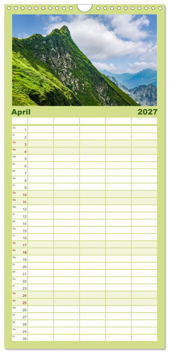 Oberstdorf - Bergparadies in den Alpen (CALVENDO Familienplaner 2027)