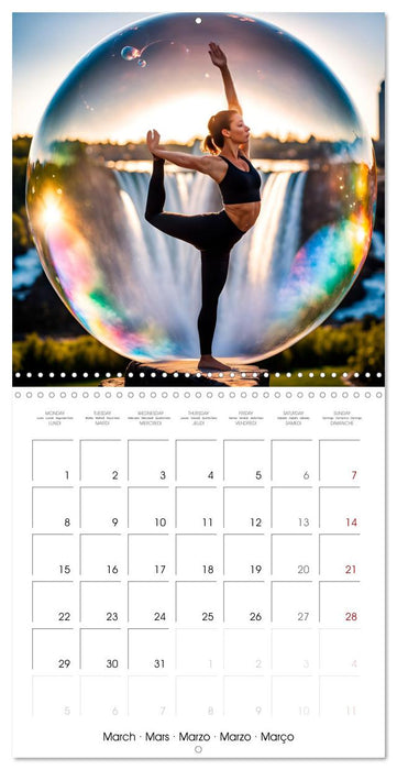 Soap bubble yoga dreams - AI Yoga journeys (CALVENDO Monthly Calendar 2027)