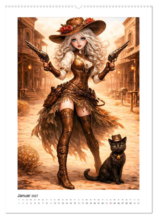 Miss Elara träumt sich weg (CALVENDO Wandkalender 2027)