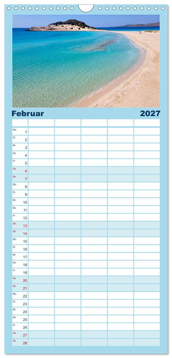 Traumstrände Griechenlands (CALVENDO Familienplaner 2027)