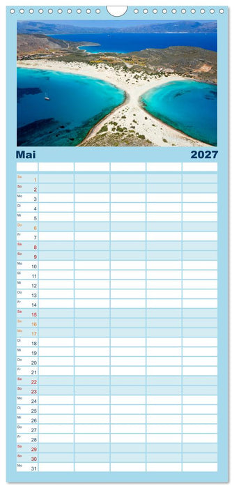 Traumstrände Griechenlands (CALVENDO Familienplaner 2027)