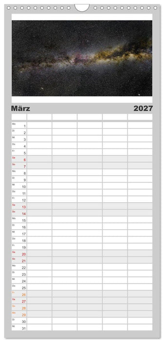 Wunder der Milchstraße (CALVENDO Familienplaner 2027)
