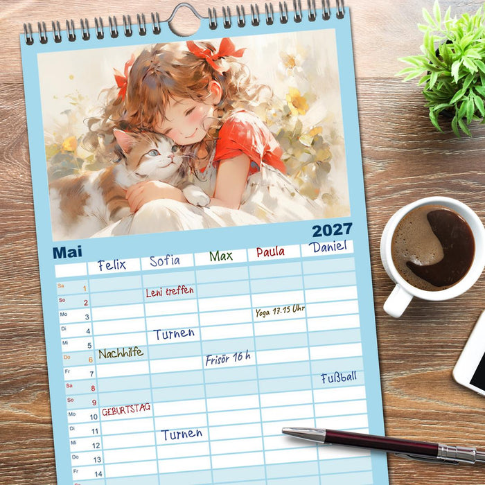 Der Mädchen-Kalender (CALVENDO Familienplaner 2027)