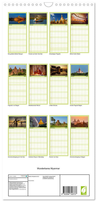 Wunderbares Myanmar (CALVENDO Familienplaner 2027)