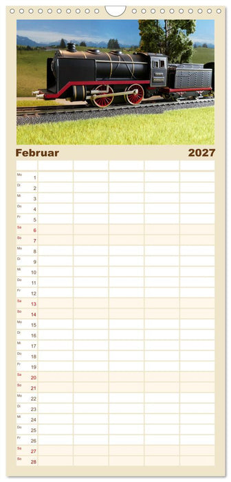 Bahn-Nostalgie im Modell (CALVENDO Familienplaner 2027)