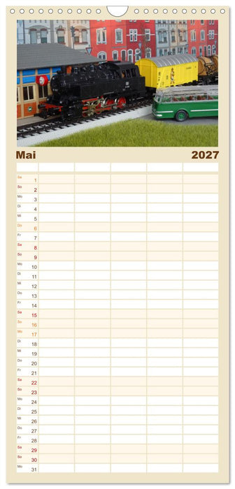 Bahn-Nostalgie im Modell (CALVENDO Familienplaner 2027)