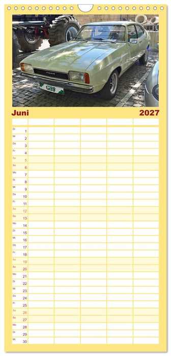 Autos der 70er (CALVENDO Familienplaner 2027)