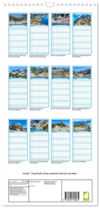 Amalfi - Traumhafte Küste zwischen Himmel und Meer (CALVENDO Familienplaner 2027)