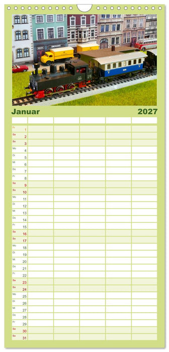Retro Modellbahnanlagen (CALVENDO Familienplaner 2027)