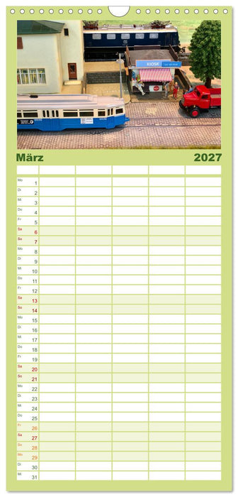 Retro Modellbahnanlagen (CALVENDO Familienplaner 2027)