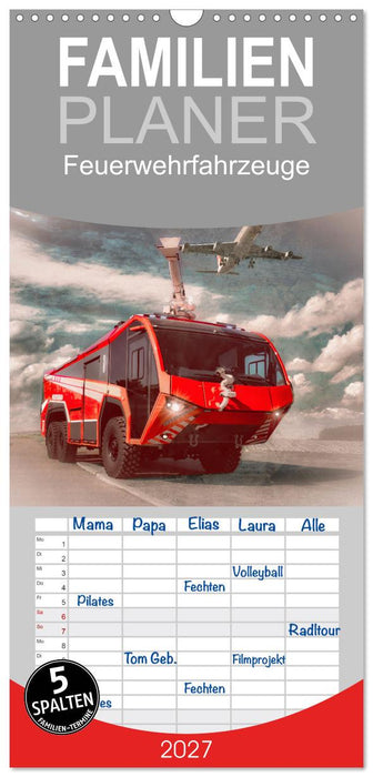 Feuerwehrfahrzeuge (CALVENDO Familienplaner 2027)