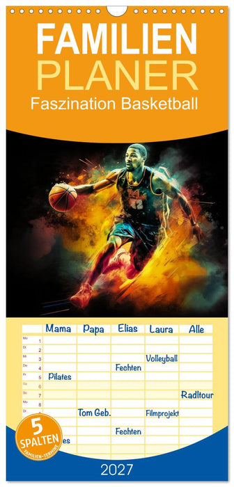 Faszination Basketball (CALVENDO Familienplaner 2027)