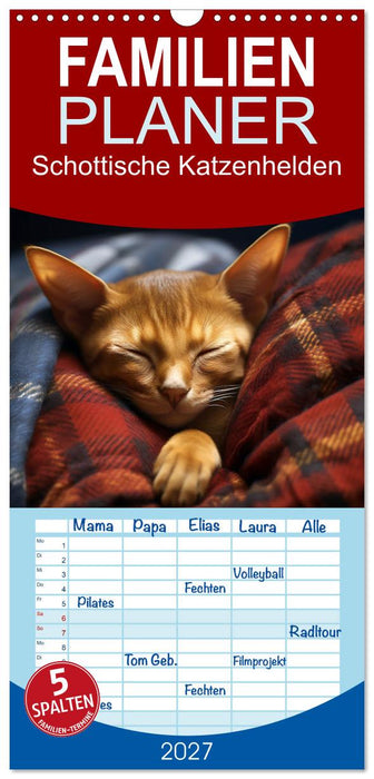 Schottische Katzenhelden (CALVENDO Familienplaner 2027)