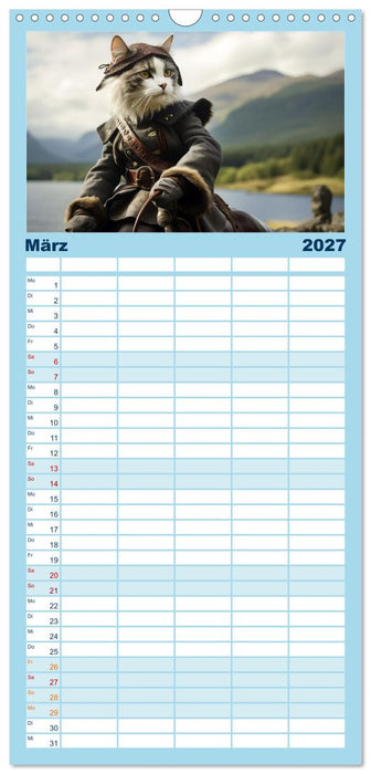 Schottische Katzenhelden (CALVENDO Familienplaner 2027)