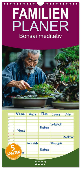 Bonsai meditativ (CALVENDO Familienplaner 2027)