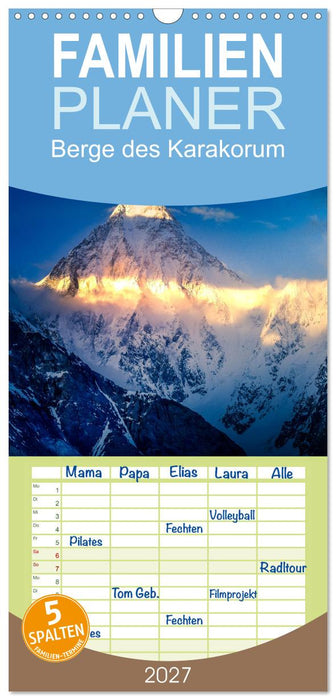 Berge des Karakorum (CALVENDO Familienplaner 2027)