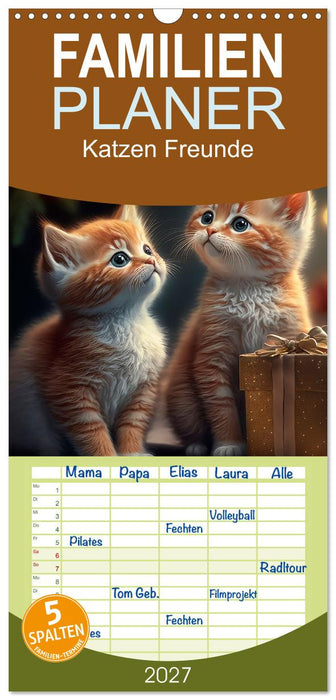 Katzen Freunde (CALVENDO Familienplaner 2027)