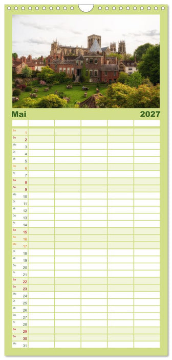 Yorkshire - Dales und Coast (CALVENDO Familienplaner 2027)