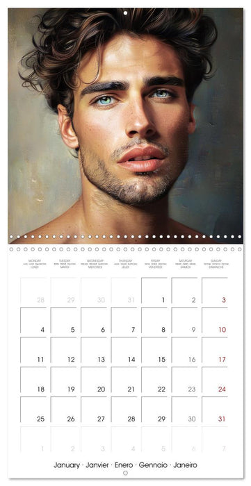 Sous le charme d'hommes sensuels (CALVENDO Calendrier mensuel 2027)