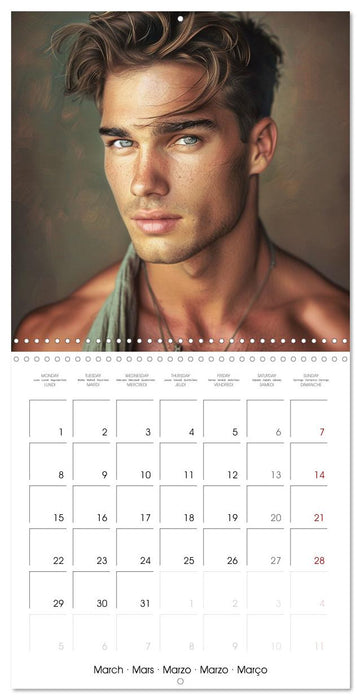 Sous le charme d'hommes sensuels (CALVENDO Calendrier mensuel 2027)