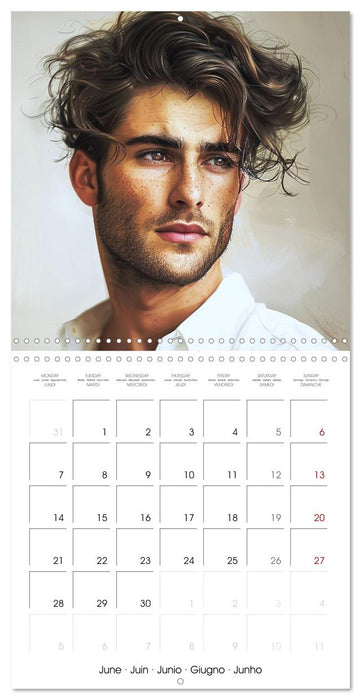Sous le charme d'hommes sensuels (CALVENDO Calendrier mensuel 2027)