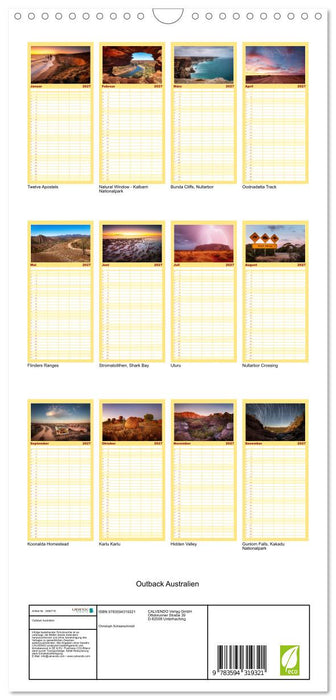 Outback Australien (CALVENDO Familienplaner 2027)