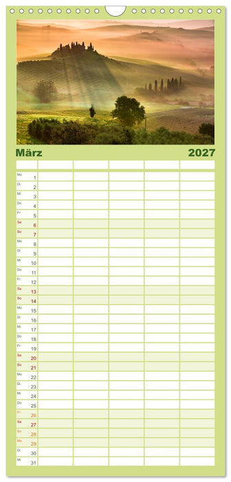 Traumziel Toskana (CALVENDO Familienplaner 2027)
