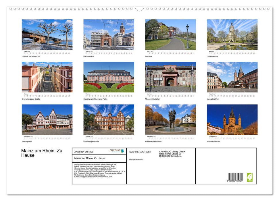 Mainz am Rhein. Zu Hause (CALVENDO Wandkalender 2027)