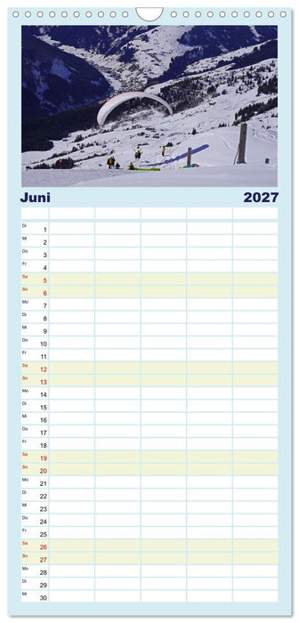 Gleitschirmfliegen in den Tuxer Alpen (CALVENDO Familienplaner 2027)