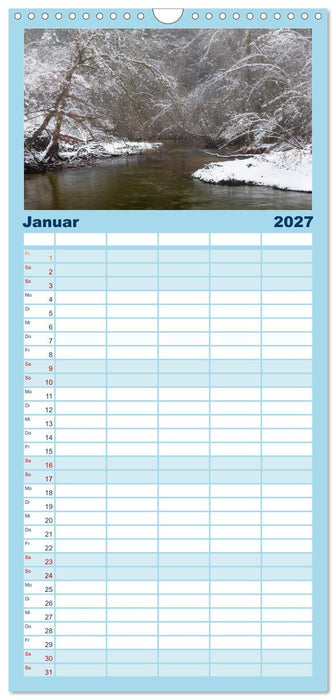 Waldbäche - Im Wandel der Jahreszeiten (CALVENDO Familienplaner 2027)
